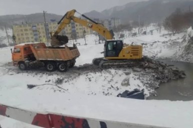 Капремонт моста через реку Правда пресс-служба министерства транспорта и дорожного хозяйства Сахалинской области