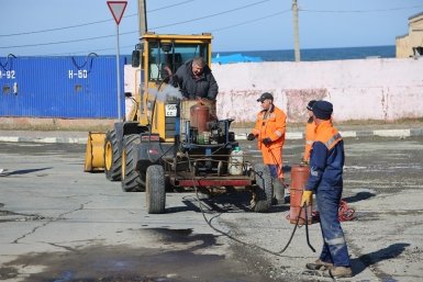 Ямочный ремонт пресс-служба правительства Сахалинской области