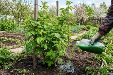 Вместо хилых кустов — ягодные джунгли: этот "травяной квас" творит чудеса с малиной