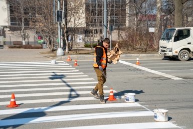 В областном центре обновят дорожную разметку на 130 км городских улиц пресс-служба мэрии города