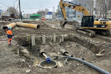 Капремонт проспекта Мира в Южно-Сахалинске пресс-служба министерства транспорта и дорожного хозяйства Сахалинской области