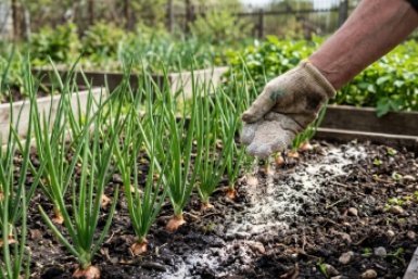 Лук сошел с ума от этой подкормки: 1 стакан на метр, и перья — изумруды, а головки — гиганты