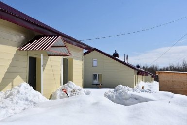 Новые дома в селе Гастелло телеграм-канал мэра Поронайска Антона Карпукова