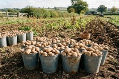 Картошка с кулак и без проволочника: сосед увидел, что я кладу в лунку — и теперь делает так же