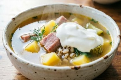 Огуречный суп со свининой: сытный, насыщенный и ароматный - семья в восторге