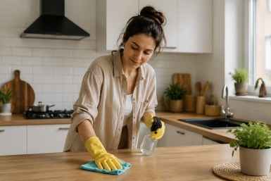 3 капли на губку - и вся кухня заблестела, как витрина: без липкой пленки, въевшейся грязи и тусклых поверхностей