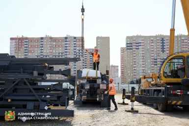 Каркас модульного бассейна на улице Тухачевского начали возводить в Ставрополе пресс-служба администрации Ставрополя