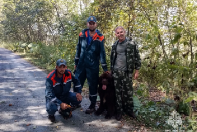 С места происшествия пресс-служба ГУ МЧС России по Сахалинской области