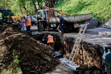 ВПЭС начал замену коммуникаций на Володарского во Владивостоке Дмитрий Осипчук, ИА PrimaMedia
