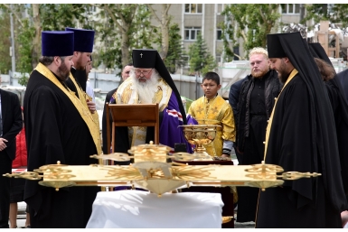 Поднятие куполов на главный храм Сахалина Юрий Гуршал