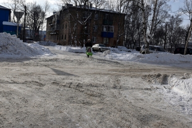 Уборка снега в Южно-Сахалинске Юрий Гуршал