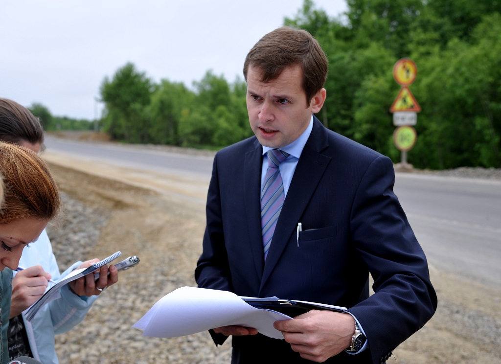 Реконструкция автодороги Поронайск - Смирных, Фото с места события собственное