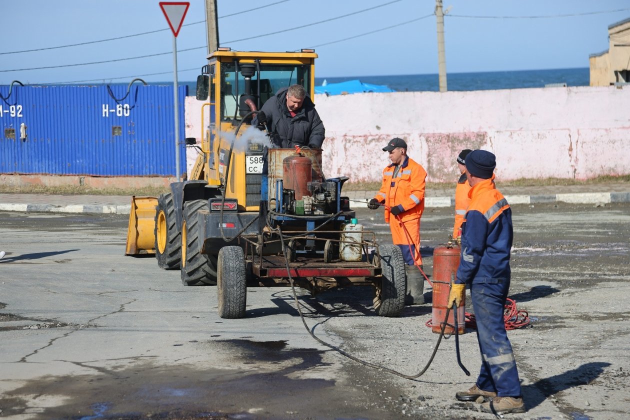 Ямочный ремонт пресс-служба правительства Сахалинской области