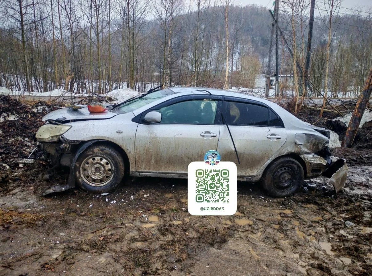 Не справился с управлением и вылетел в кювет автомобилист в Углегорском районе Госавтоинспекция Сахалинской области