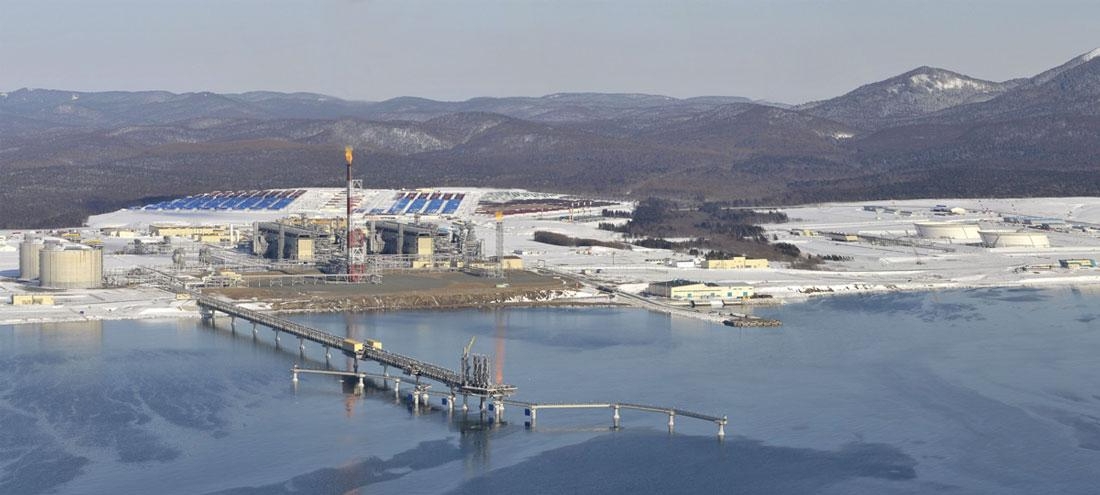 Завод СПГ на Сахалине с сайта Газпрома