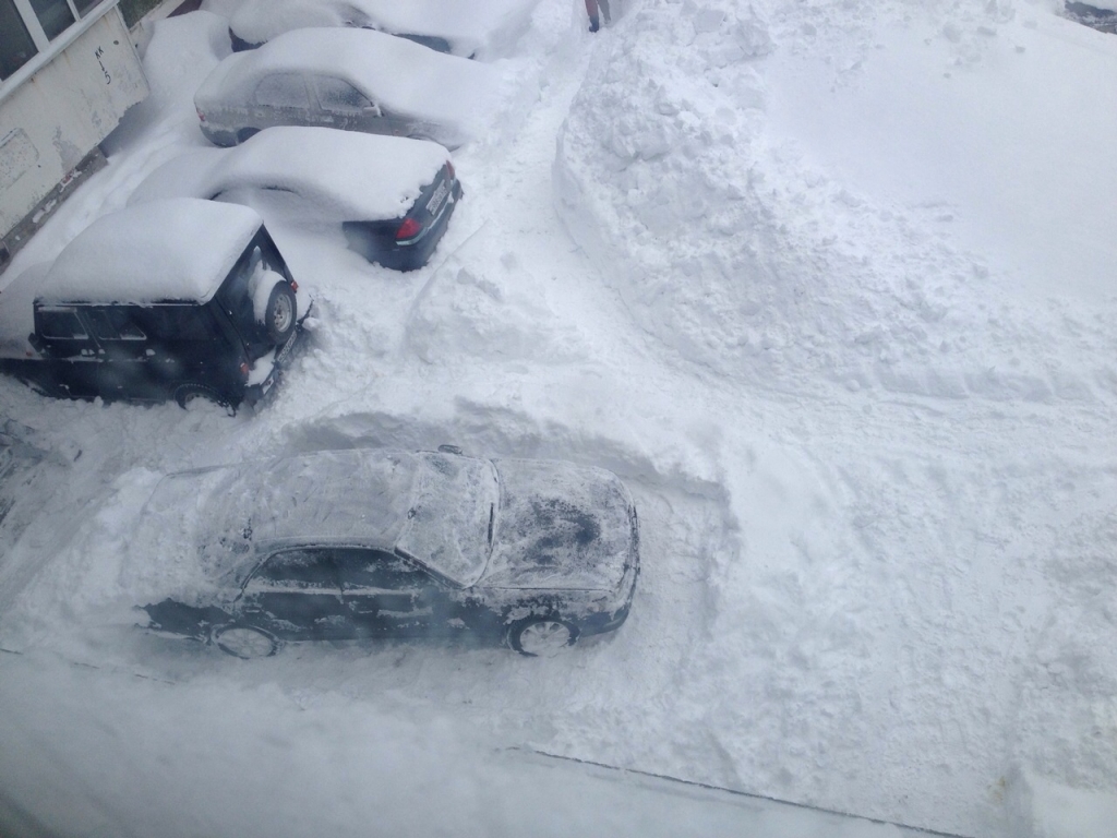 Южно-Сахалинск после циклона, Фото с места события собственное