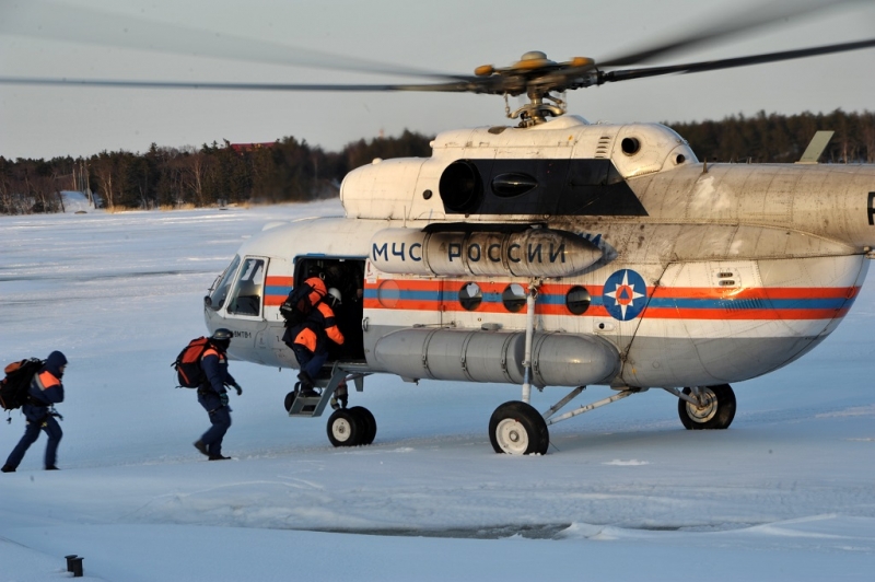 посадка в вертолет Юрий Гуршал
