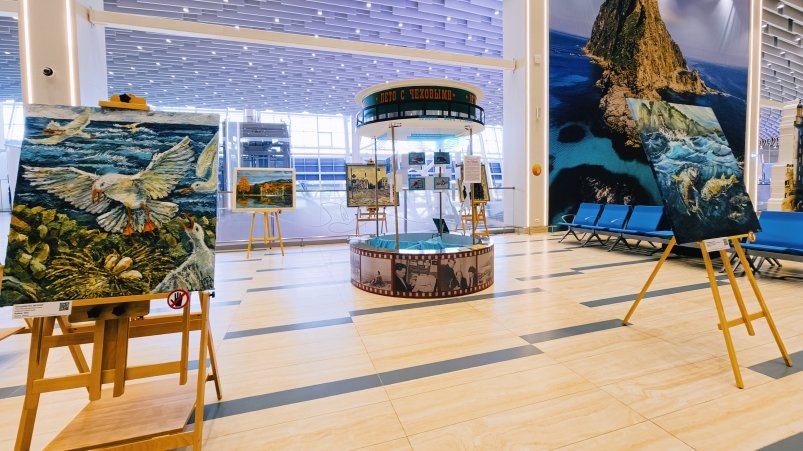 В аэровокзале Южно-Сахалинска открылась выставка "Лето с Чеховыми"