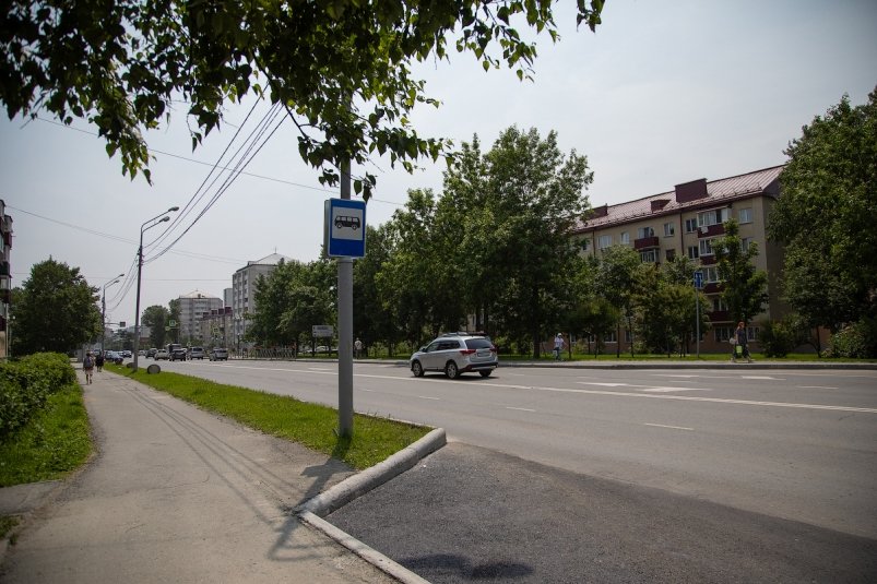 Новая автобусная остановка появилась на проспекте Мира в Южно-Сахалинске