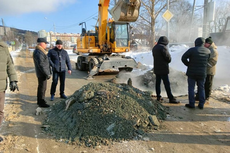 В Южно-Сахалинске 50 жилых домов остались без тепла из-за аварии на сетях