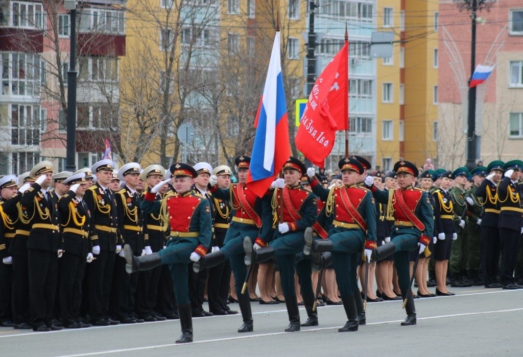 Южно-Сахалинск провел военный парад в День Победы пресс-служба Восточного военного округа