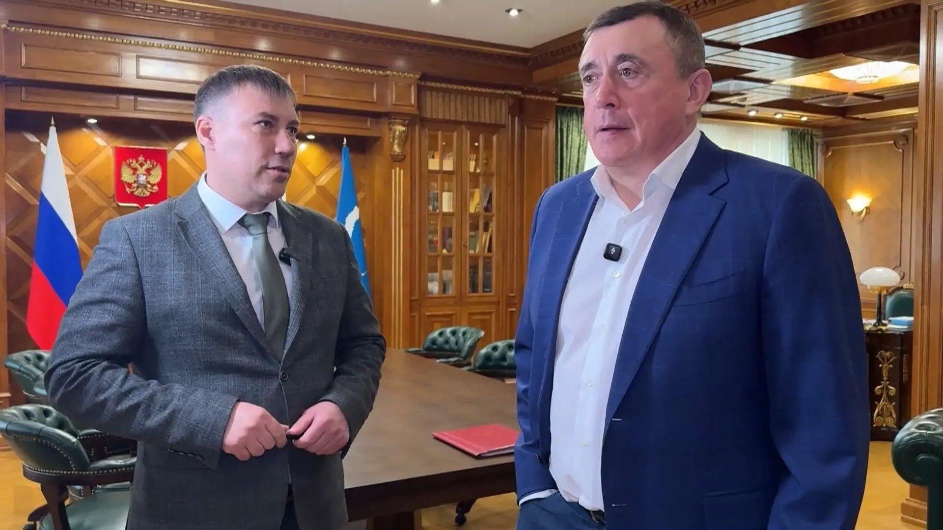 Алексей Юрьев и Валерий Лимаренко пресс-служба правительства Сахалинской области